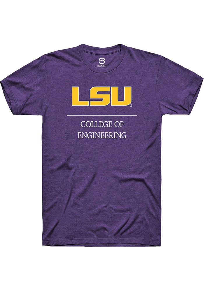 LSU Tigers Purple College of Engineering Short Sleeve T-Shirt
