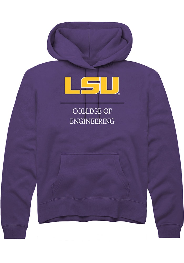 LSU Tigers Mens Purple College of Engineering Long Sleeve Hoodie