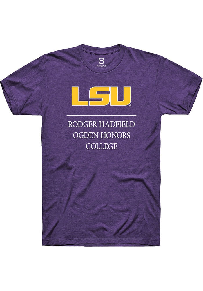 LSU Tigers Purple Rodger Hadfield Ogden Honors College Short Sleeve T-Shirt