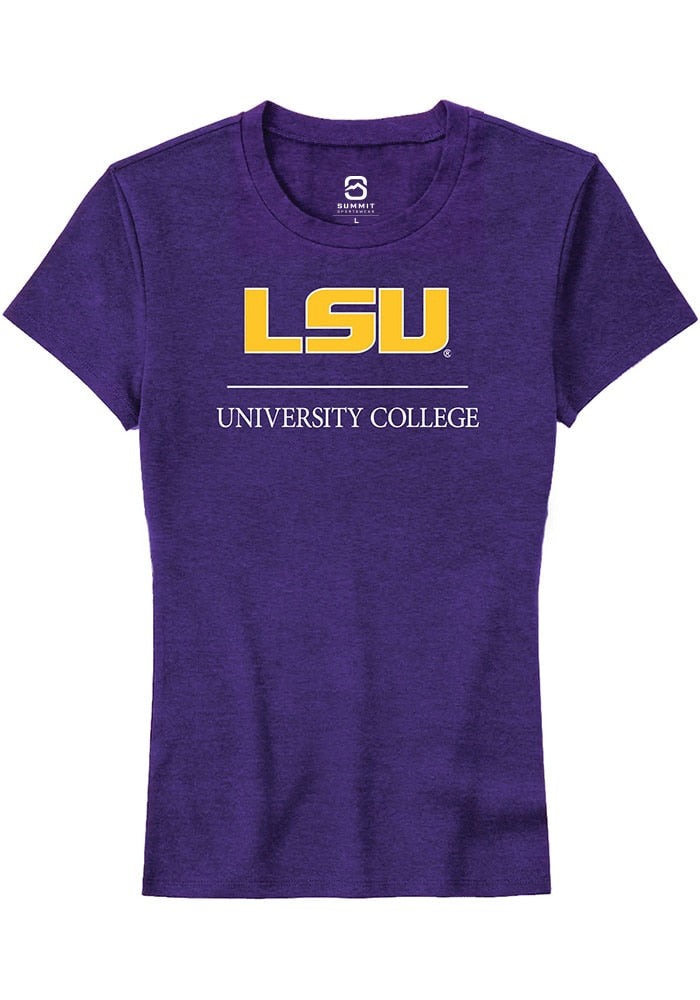 LSU Tigers Womens Purple University College Short Sleeve T-Shirt