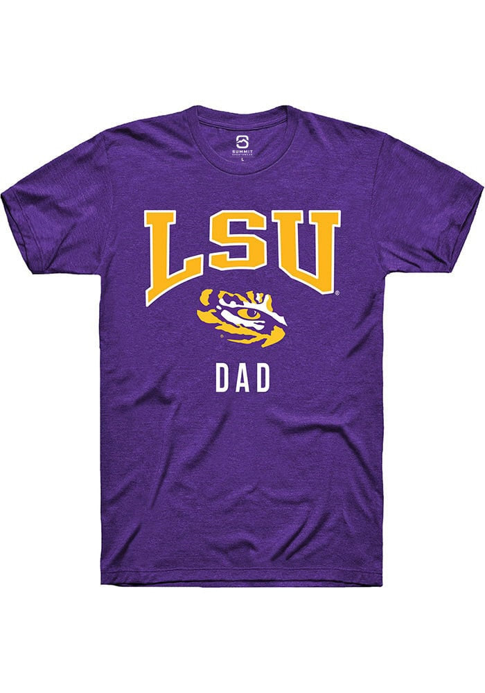 LSU Tigers Purple Dad Short Sleeve T-Shirt