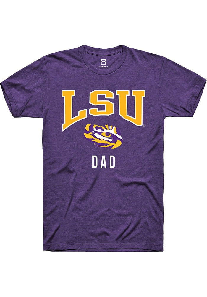 LSU Tigers Purple Dad Short Sleeve T-Shirt