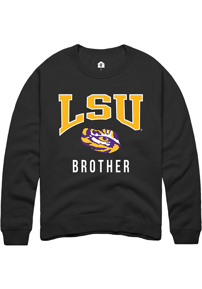 LSU Tigers Mens Black Brother Long Sleeve Crew Sweatshirt