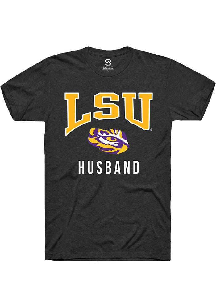 LSU Tigers Black Husband Short Sleeve T-Shirt