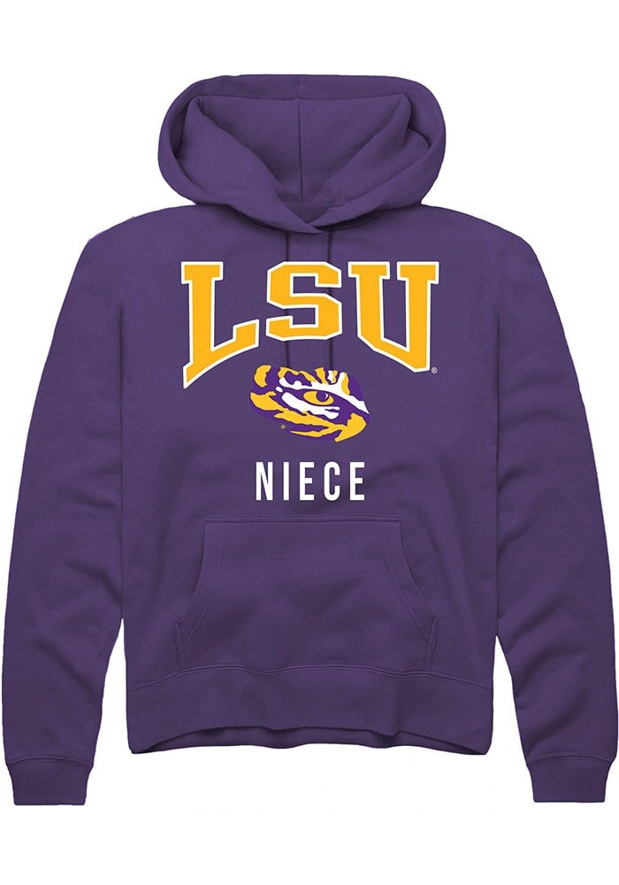 LSU Tigers Mens Purple Niece Long Sleeve Hoodie