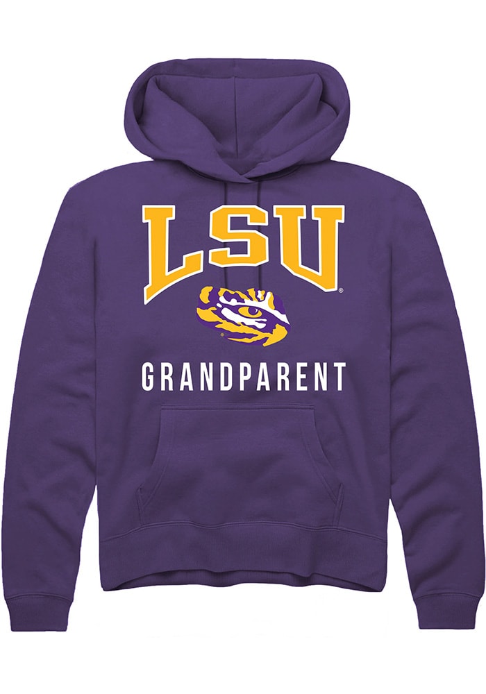LSU Tigers Mens Purple Grandparent Long Sleeve Hoodie