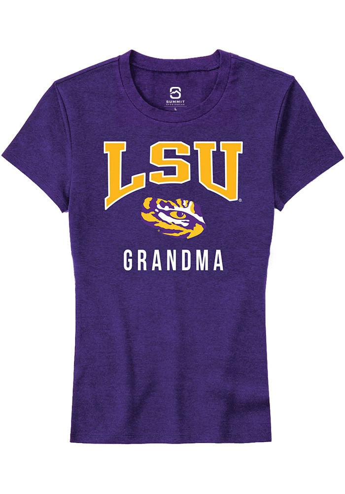 LSU Tigers Womens Purple Grandma Short Sleeve T-Shirt