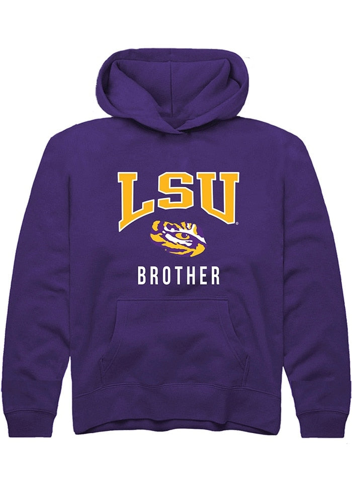 LSU Tigers Youth Purple Brother Long Sleeve Hoodie