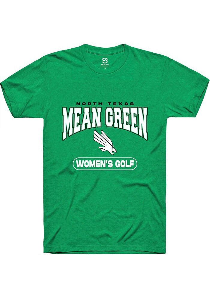 North Texas Mean Green Kelly Green Women's Golf Short Sleeve T-Shirt