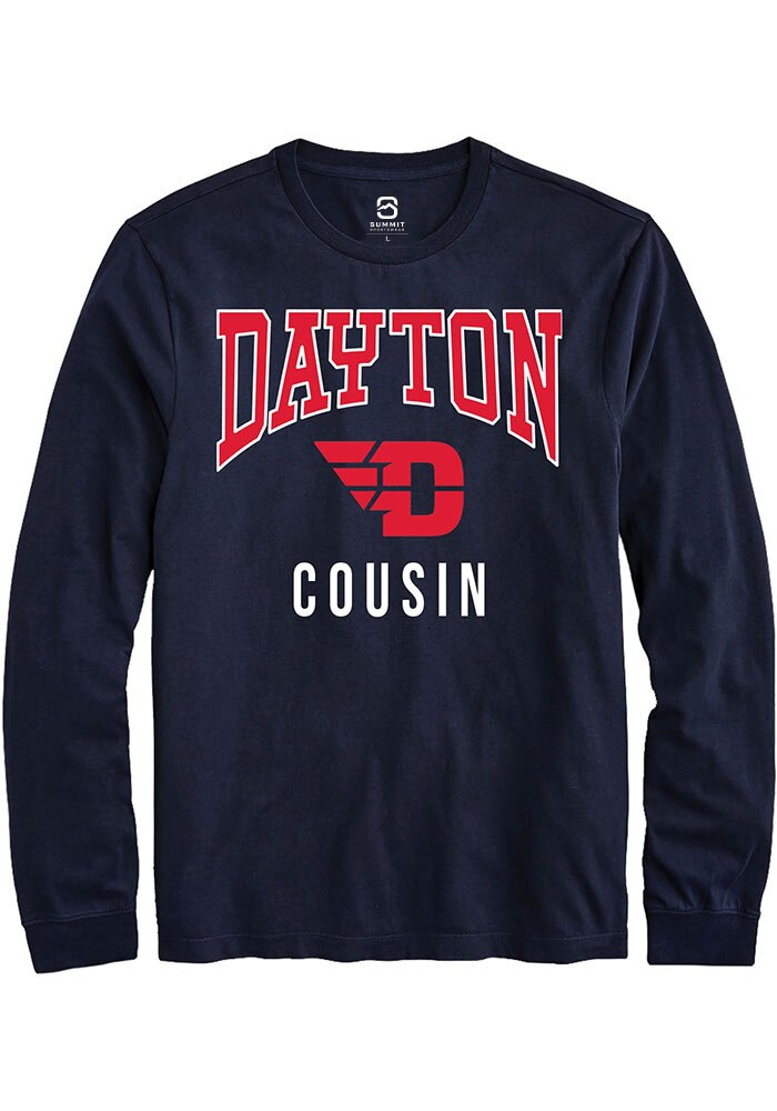 Dayton Flyers Navy Blue Cousin Long Sleeve T-Shirt