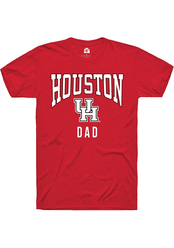 Houston Cougars Red Dad Design Short Sleeve Fashion T-Shirt