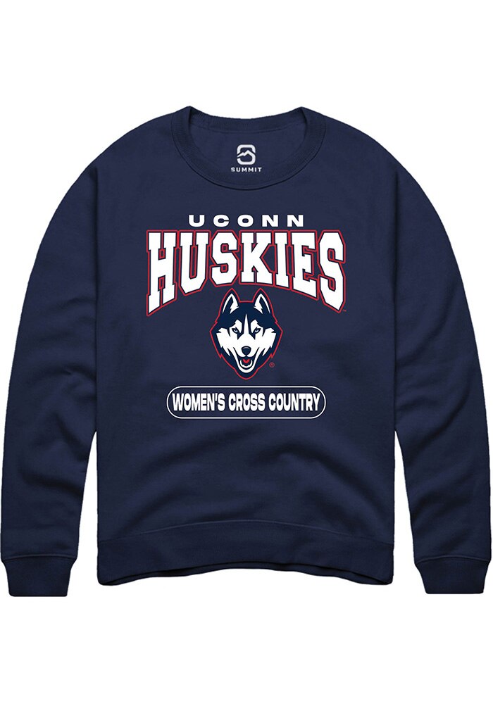 UConn Huskies Unisex Womens Cross Country Navy Crew Sweatshirt