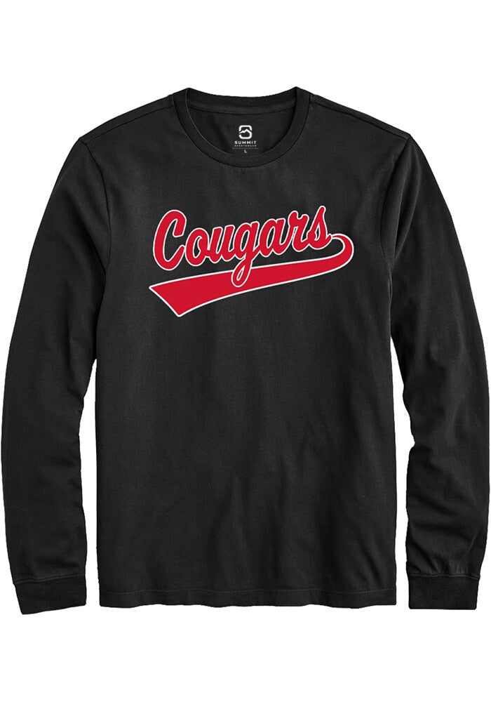Houston Cougars Black Tail Long Sleeve T-Shirt