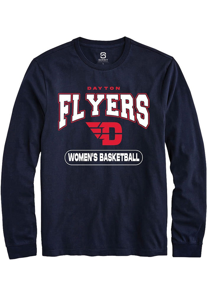 Dayton Flyers Navy Blue Women's Basketball Long Sleeve T-Shirt