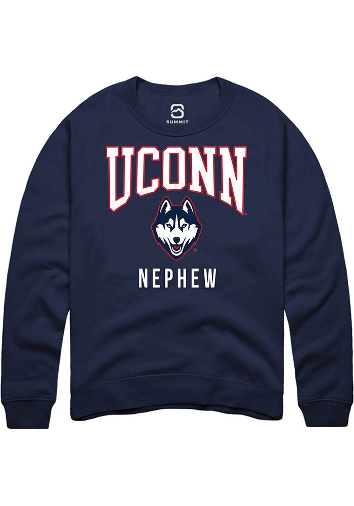 UConn Huskies Unisex Nephew Navy Crew Sweatshirt