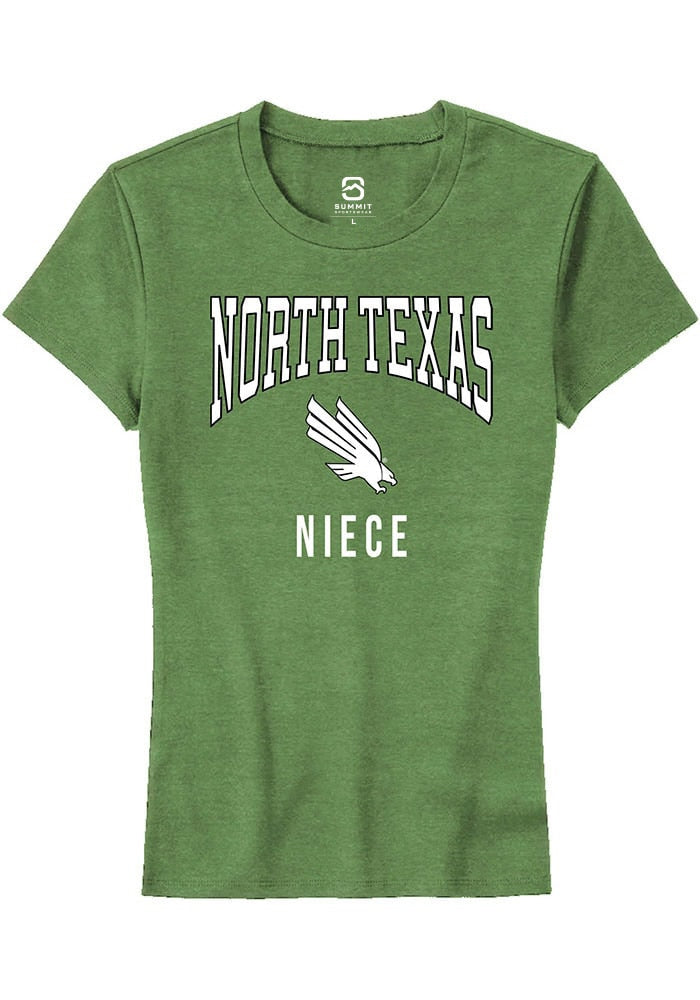 North Texas Mean Green Womens Kelly Green Niece Short Sleeve T-Shirt