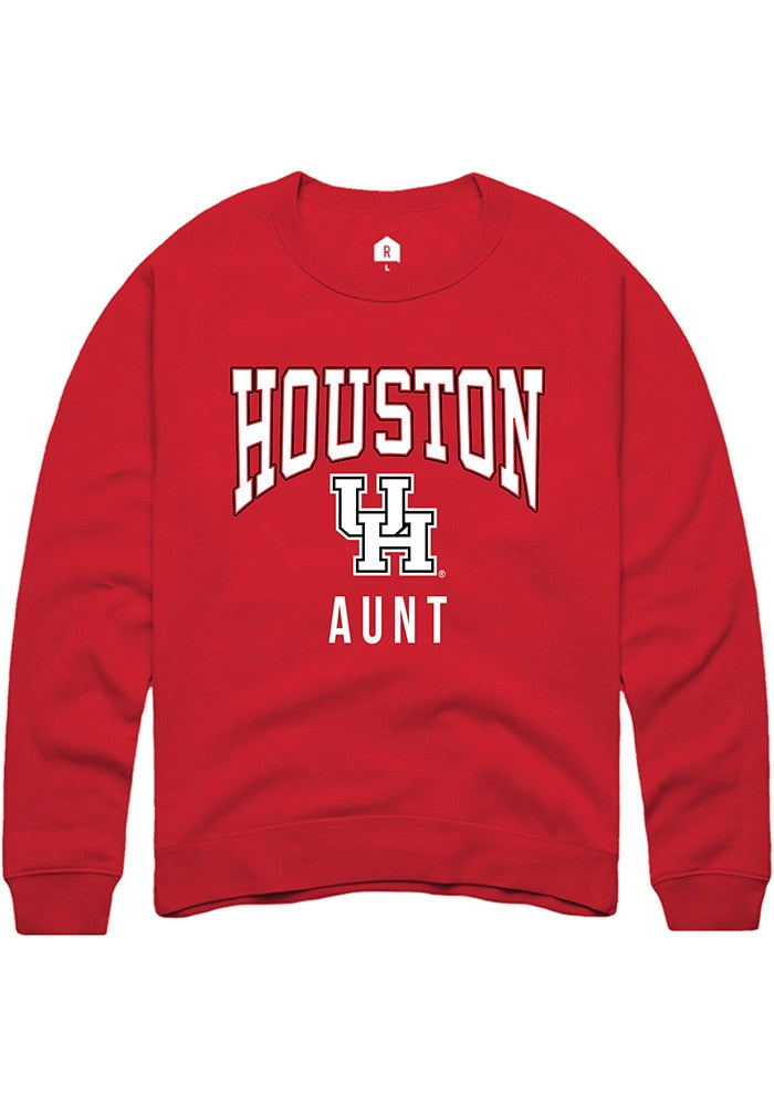 Houston Cougars Mens Red Aunt Crew Sweatshirt