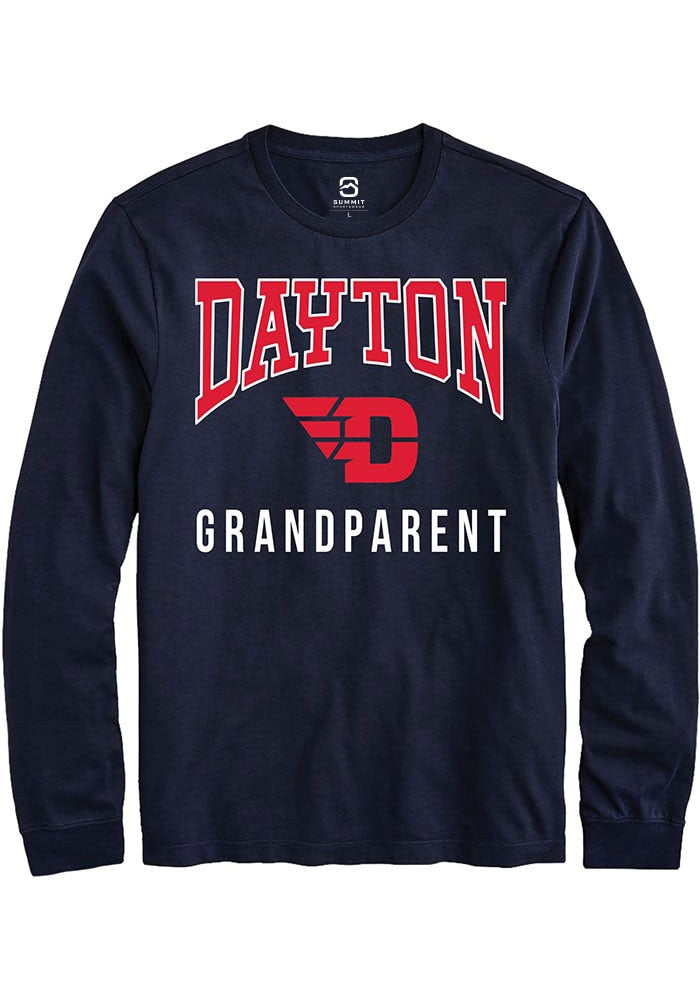 Dayton Flyers Navy Blue Grandparent Long Sleeve T-Shirt