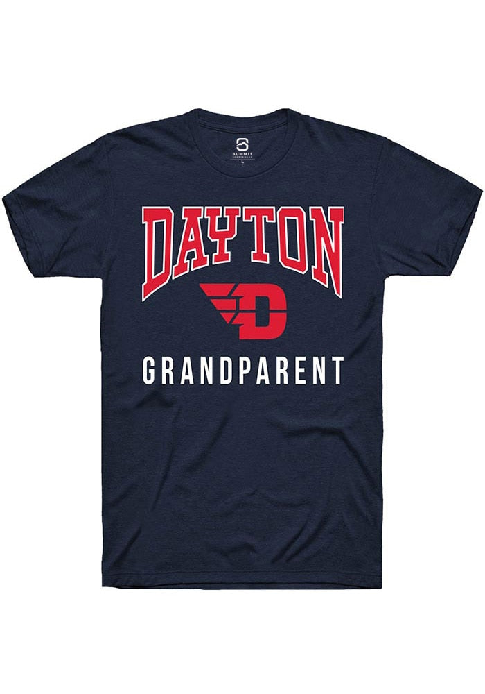 Dayton Flyers Navy Blue Grandparent Short Sleeve T-Shirt