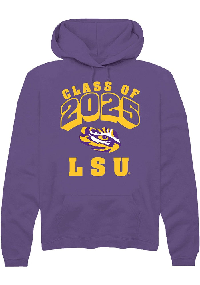 LSU Tigers Mens Purple Class of 2025 Long Sleeve Hoodie