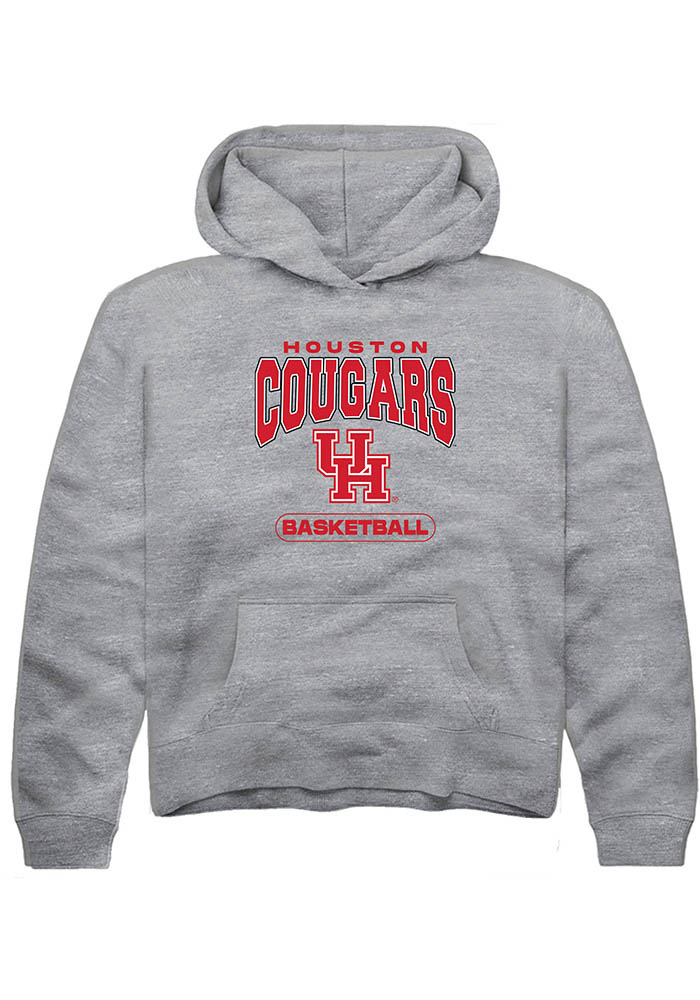 Houston Cougars Boys Graphite Heather Basketball Hoodie