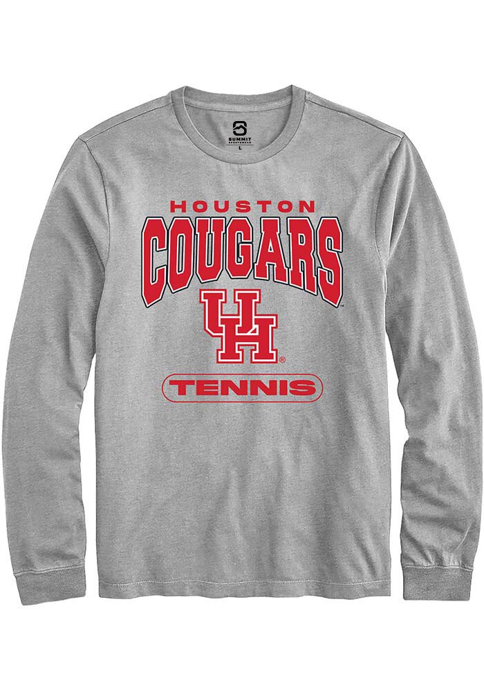 Houston Cougars Grey Tennis Long Sleeve T-Shirt