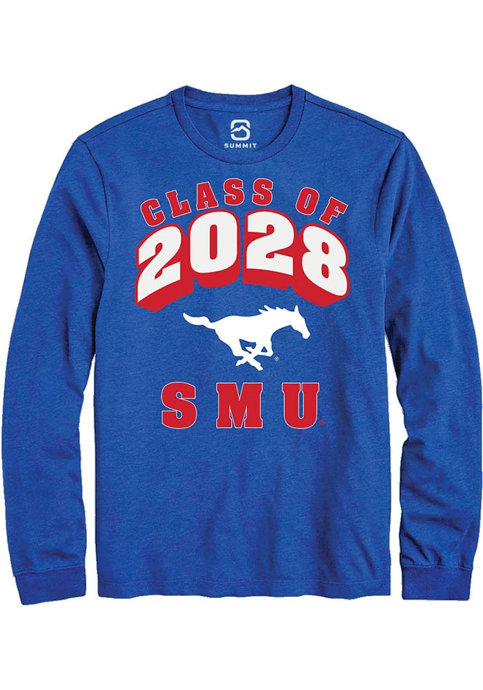 SMU Mustangs Blue Class of 2028 Long Sleeve T-Shirt