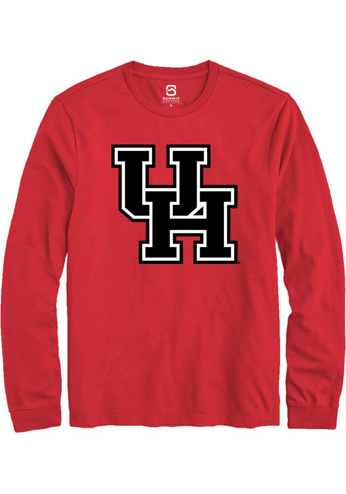 Houston Cougars Red Primary Logo Long Sleeve T-Shirt