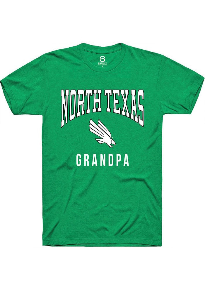 North Texas Mean Green Kelly Green Grandpa Short Sleeve T-Shirt