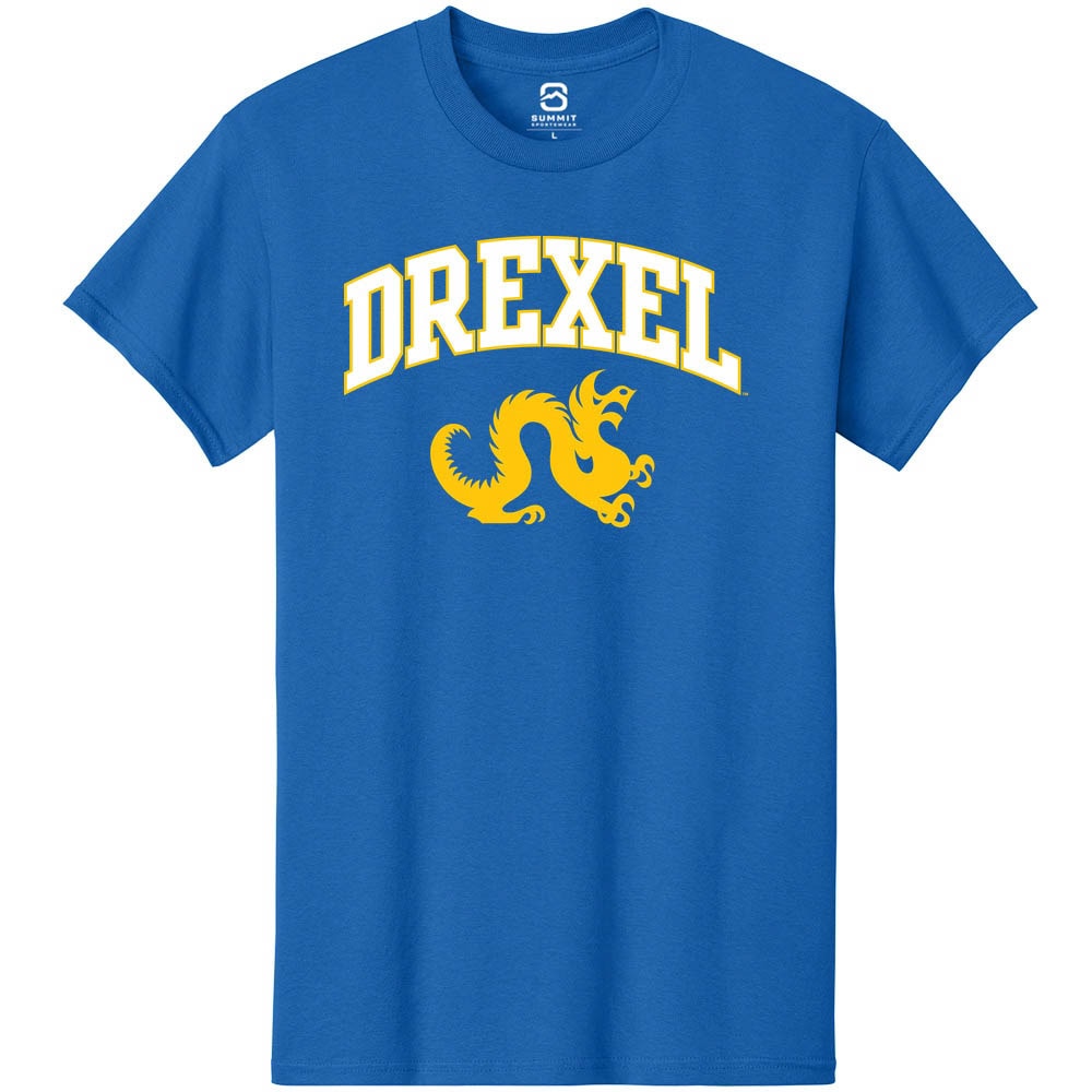 Drexel Dragons Blue Arch Logo Short Sleeve T-Shirt