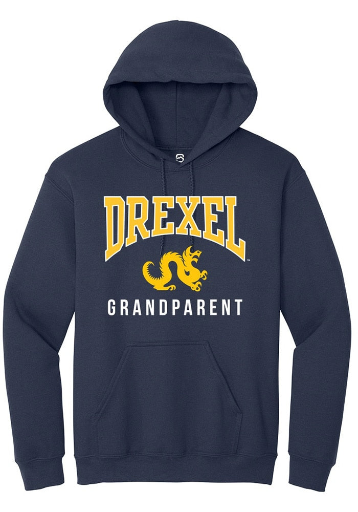 Drexel Dragons Mens Navy Blue Grandparent Long Sleeve Hoodie