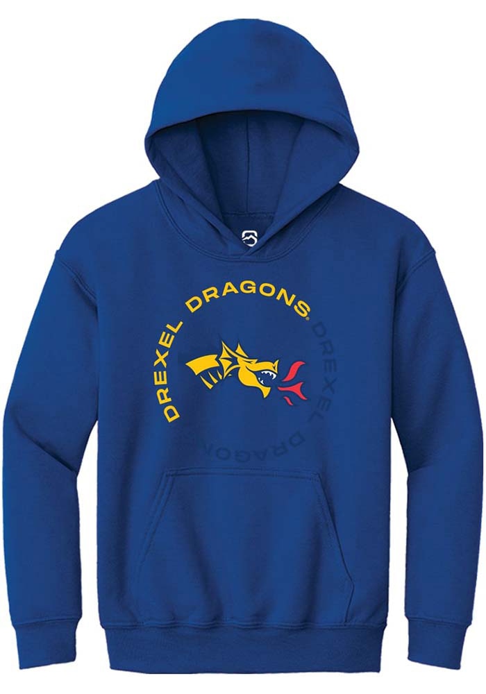 Drexel Dragons Youth Blue Circle Long Sleeve Hoodie