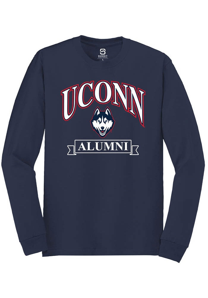UConn Huskies Unisex Alumni Banner Navy Long Sleeve T-Shirt