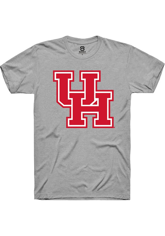 Houston Cougars Grey Primary Logo Short Sleeve T-Shirt