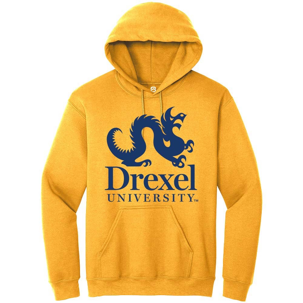 Drexel Dragons Mens Gold Academic Long Sleeve Hoodie