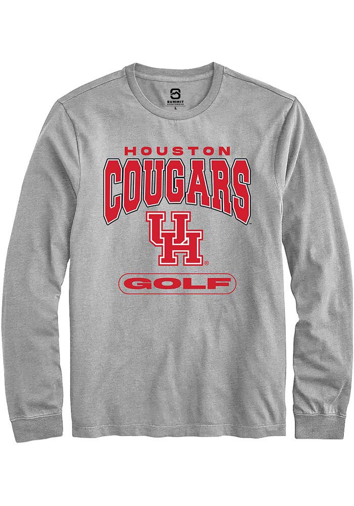 Houston Cougars Grey Golf Long Sleeve T-Shirt