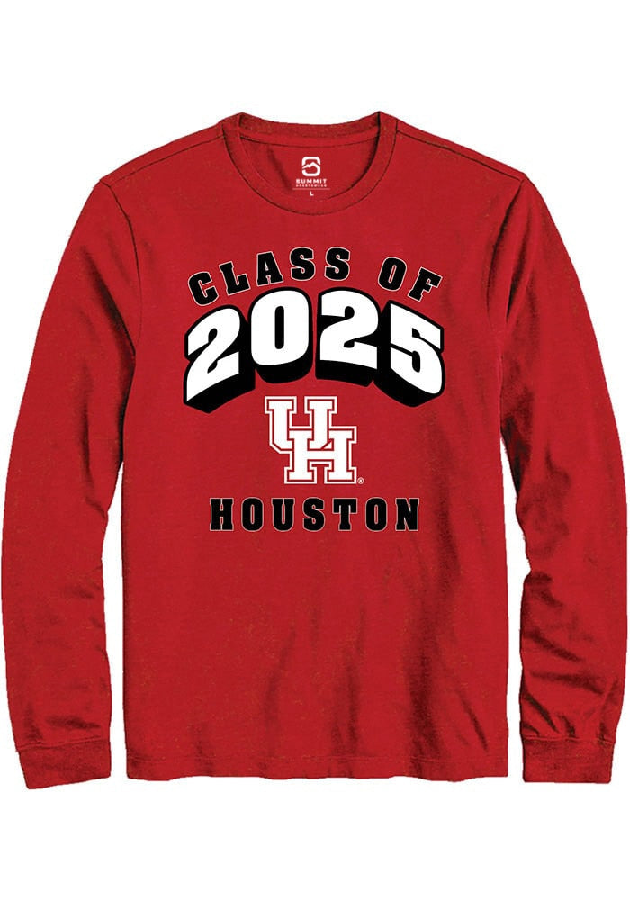 Houston Cougars Red Class of 2025 Long Sleeve T-Shirt