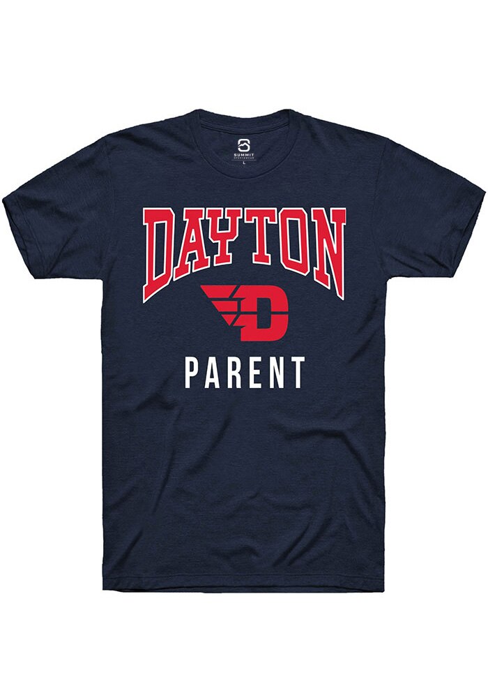 Dayton Flyers Navy Blue Parent Short Sleeve T-Shirt