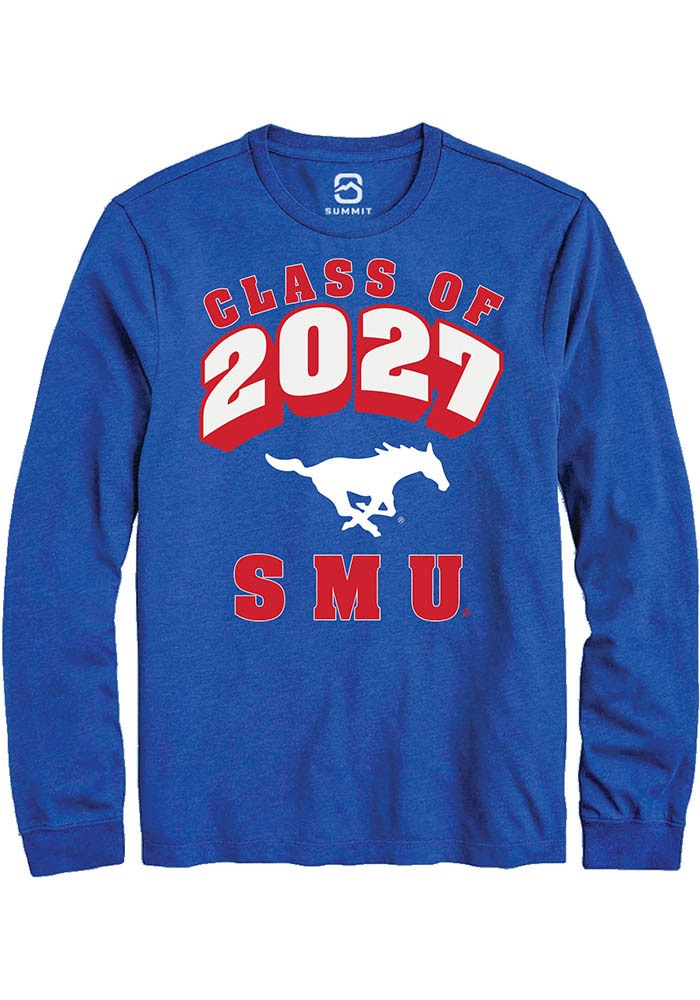 SMU Mustangs Blue Class of 2027 Long Sleeve T-Shirt