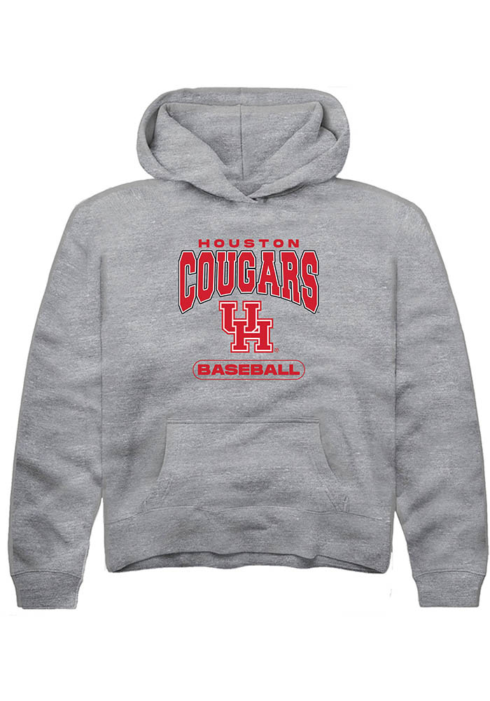 Houston Cougars Boys Graphite Heather Baseball Hoodie