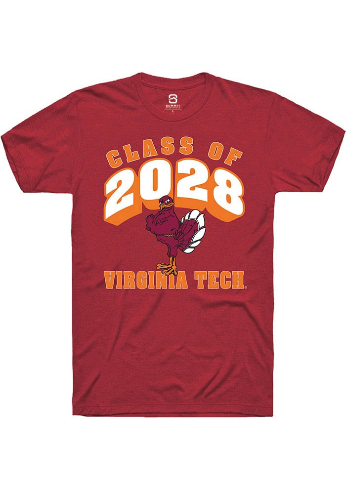 Virginia Tech Hokies Maroon Class of 2028 Short Sleeve T-Shirt