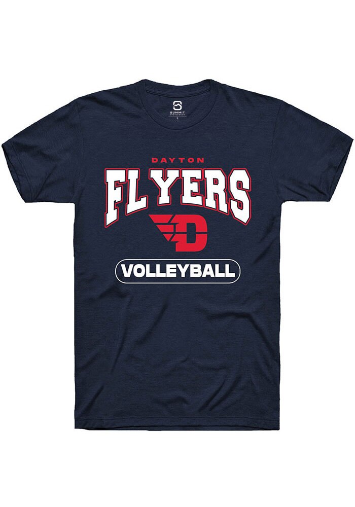 Dayton Flyers Navy Blue Volleyball Short Sleeve T-Shirt