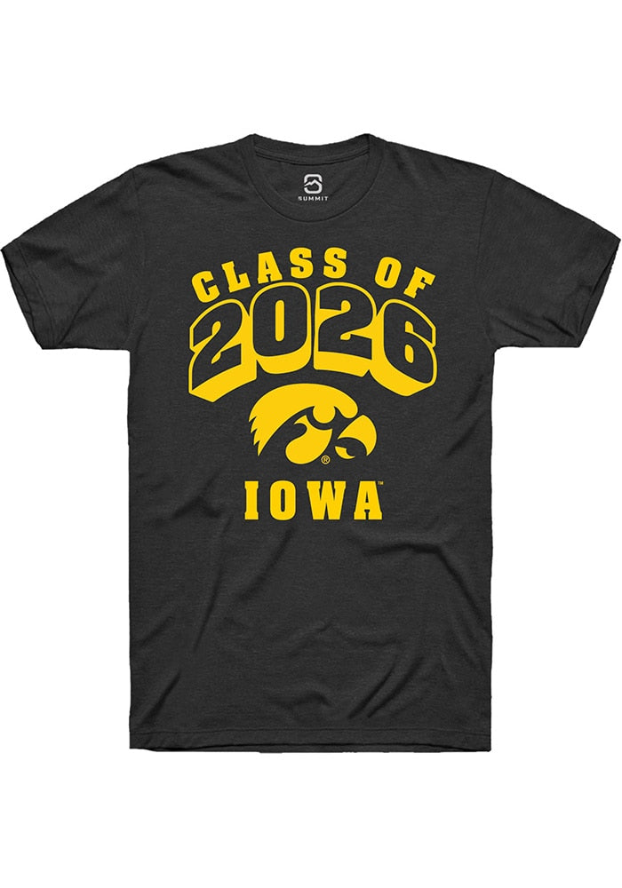 Iowa Hawkeyes Black Class of 2026 Short Sleeve T-Shirt
