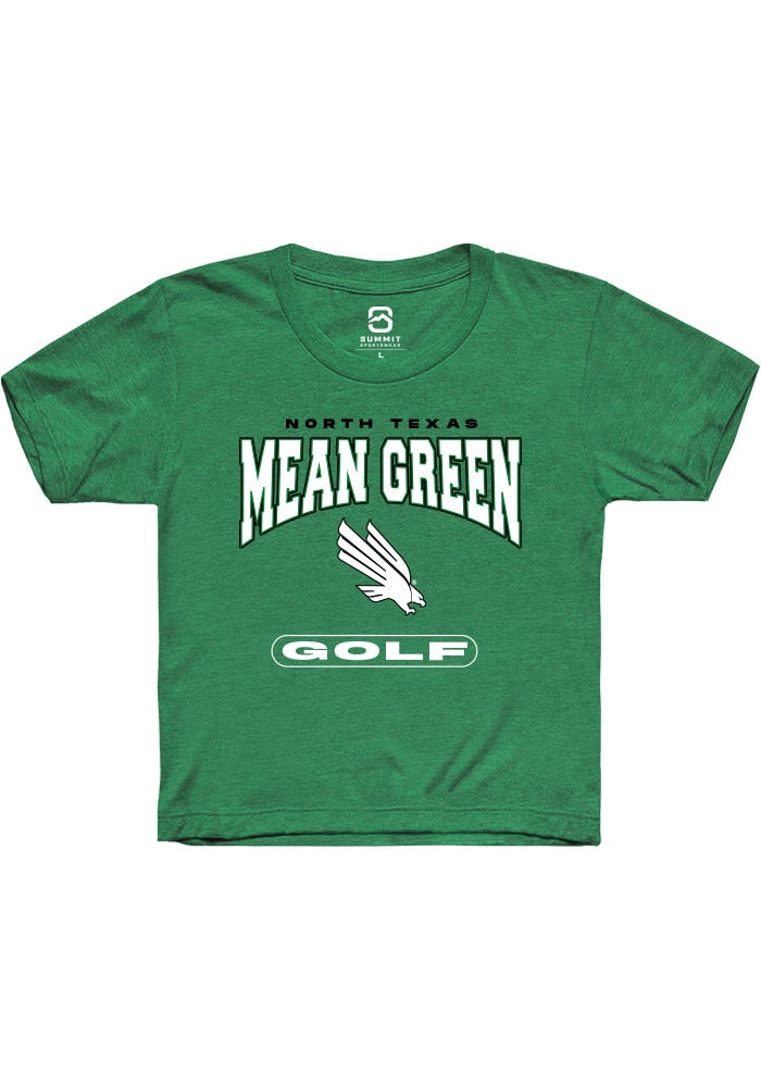 North Texas Mean Green Youth Kelly Green Golf Short Sleeve T-Shirt