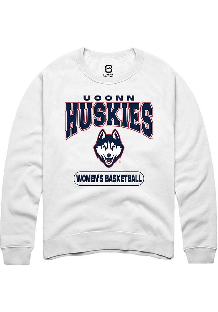 UConn Huskies Unisex Womens Basketball White Crew Sweatshirt