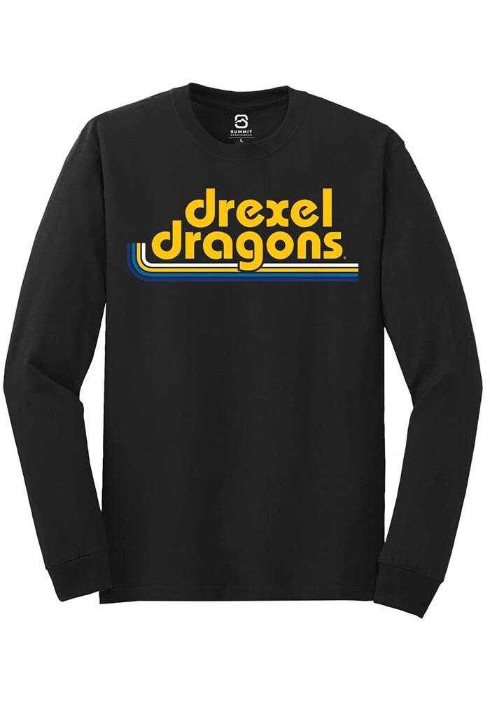 Drexel Dragons Black Stripes Long Sleeve T-Shirt