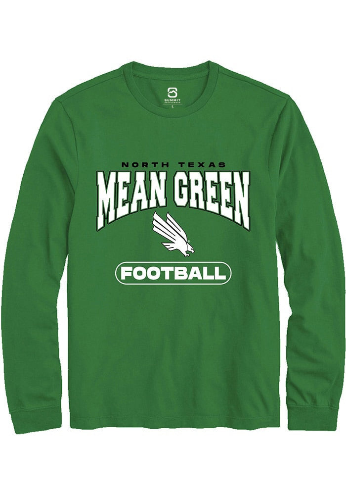 North Texas Mean Green Kelly Green Football Long Sleeve T-Shirt