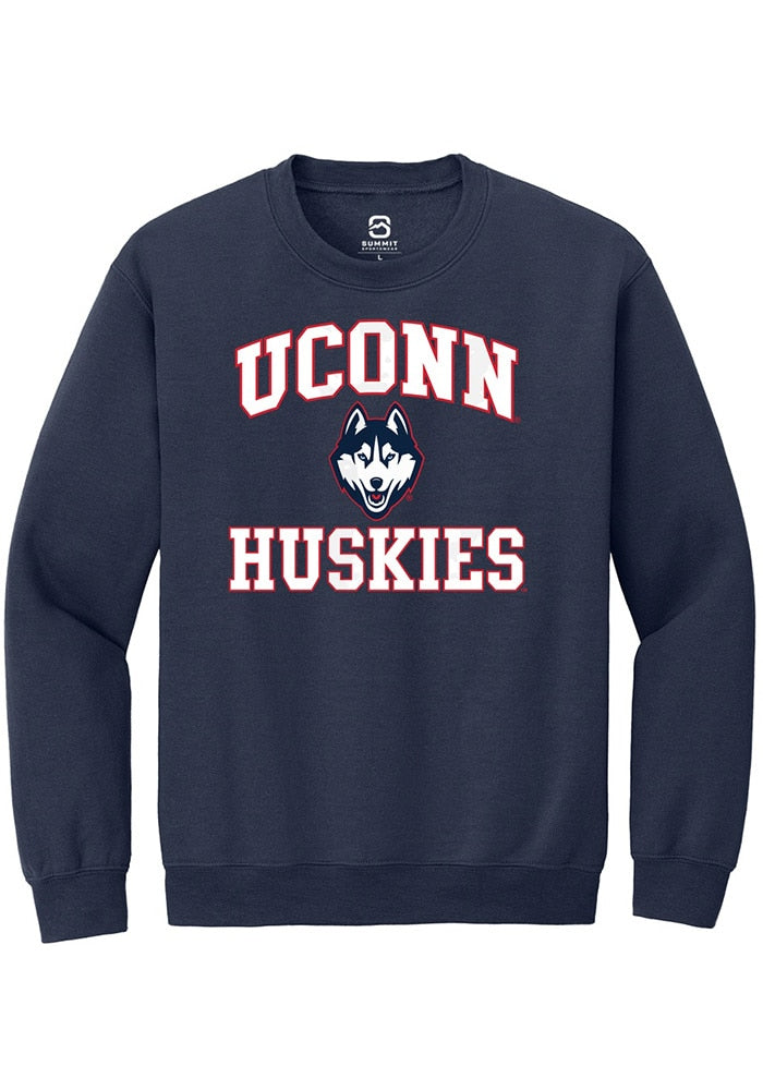 UConn Huskies Unisex No 1 Navy Crew Sweatshirt