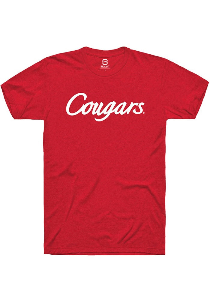 Houston Cougars Red Alternate Logo Short Sleeve T-Shirt