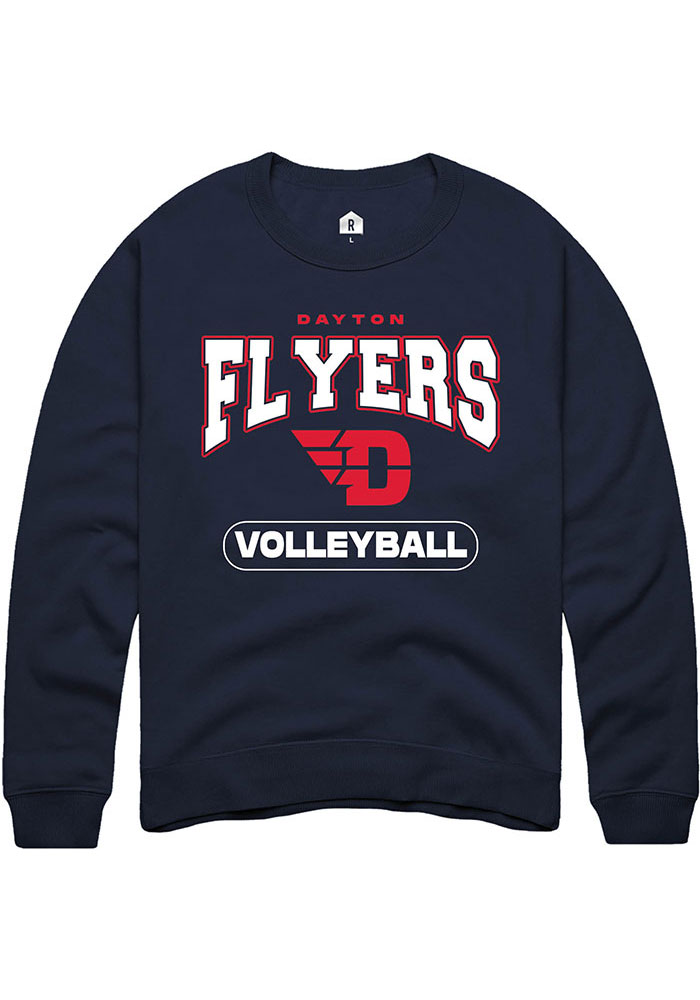 Dayton Flyers Mens Navy Blue Volleyball Long Sleeve Crew Sweatshirt
